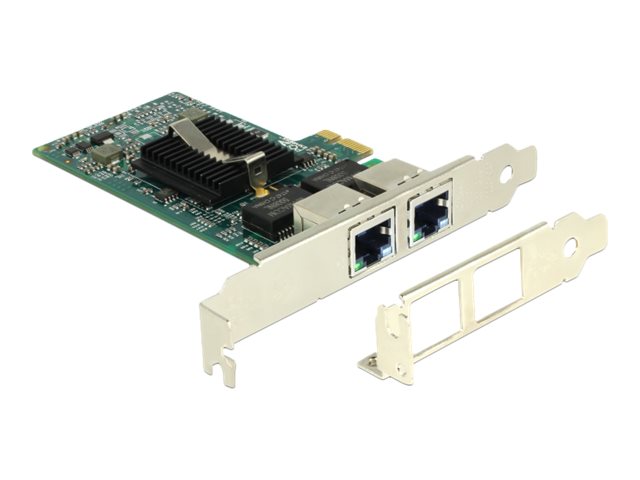 DeLock PCI Express Card > 2 x LAN Netværksadapter PCI Express 2.0 x1 1Gbps