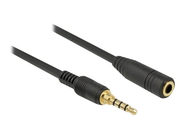 Delock Forlængerkabel til audio 2m Sort
