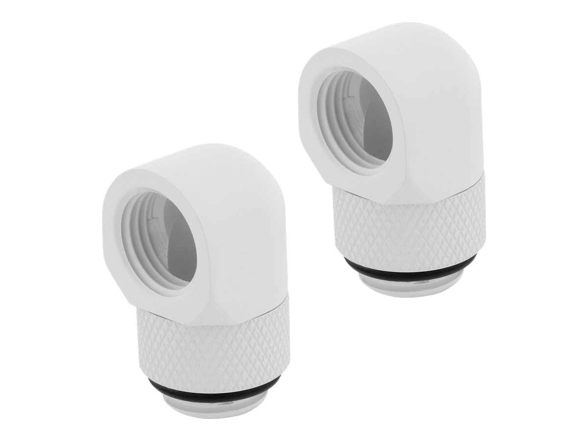 CORSAIR Hydro X Series 90° Rotary Adapter Kølevæske system tilpasning 2-pack Hvid