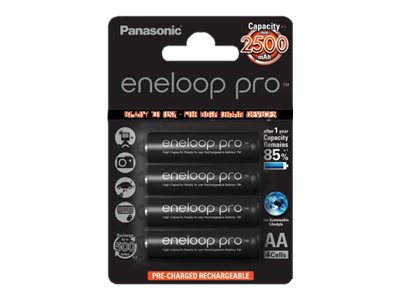 Panasonic eneloop pro AA type Batterier til generelt brug (genopladelige) 2500mAh 4