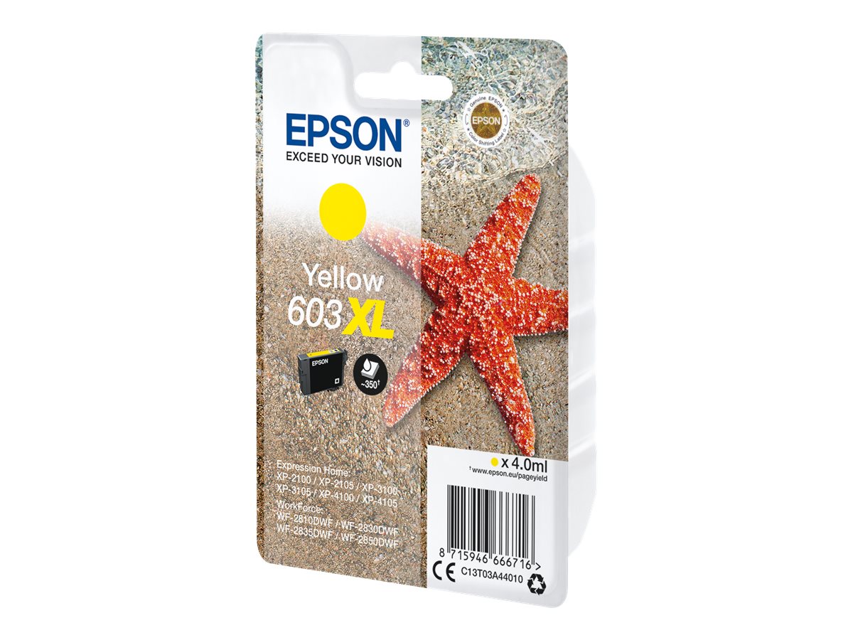 Epson 603XL Gul 350 sider Blæk C13T03A44010