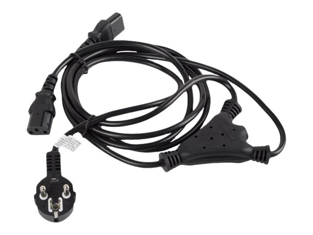 Lanberg Strøm CEE 7/7 (male) - Strøm IEC 60320 C13 Sort 1.8m Strømkabel