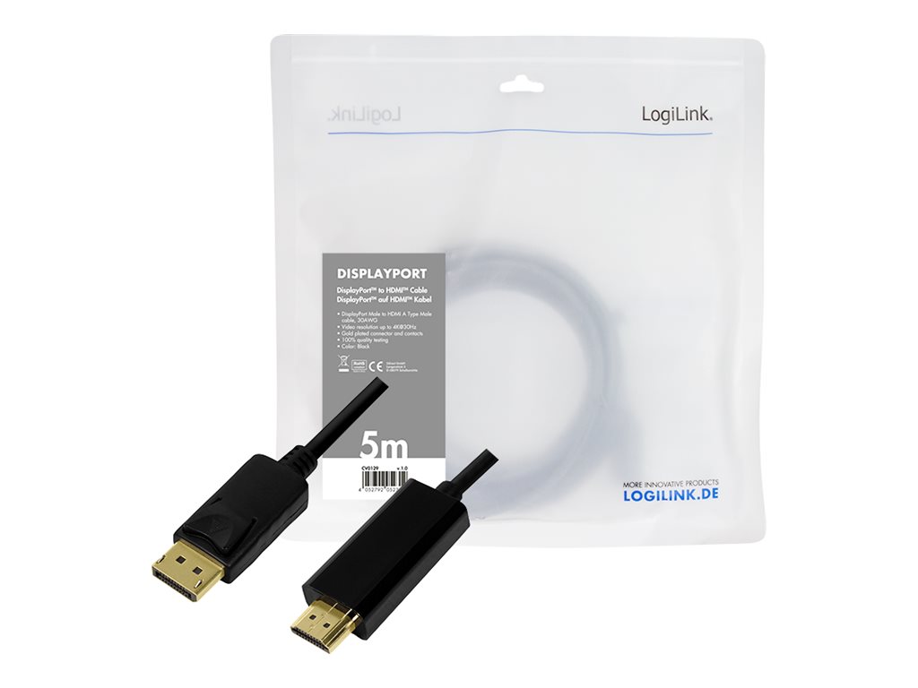 LogiLink Videoadapterkabel 5m Sort