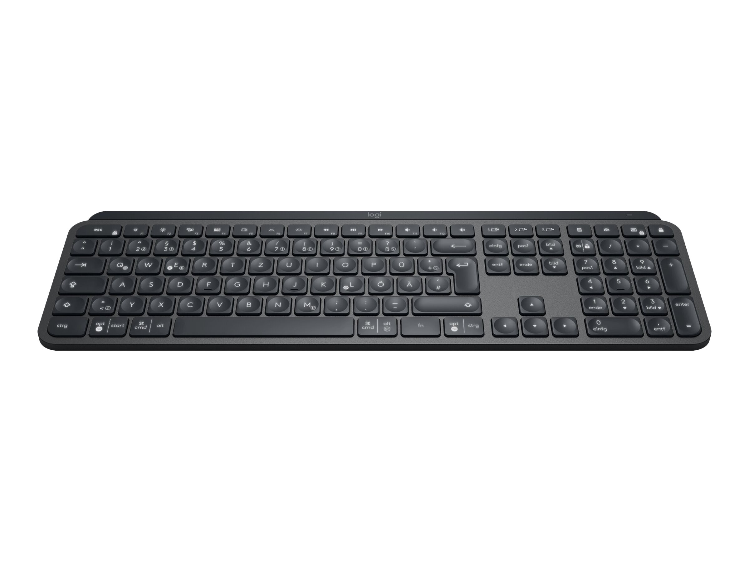 Logitech MX Keys Advanced Wireless Illuminated Keyboard Tastatur Ja Trådløs Tysk