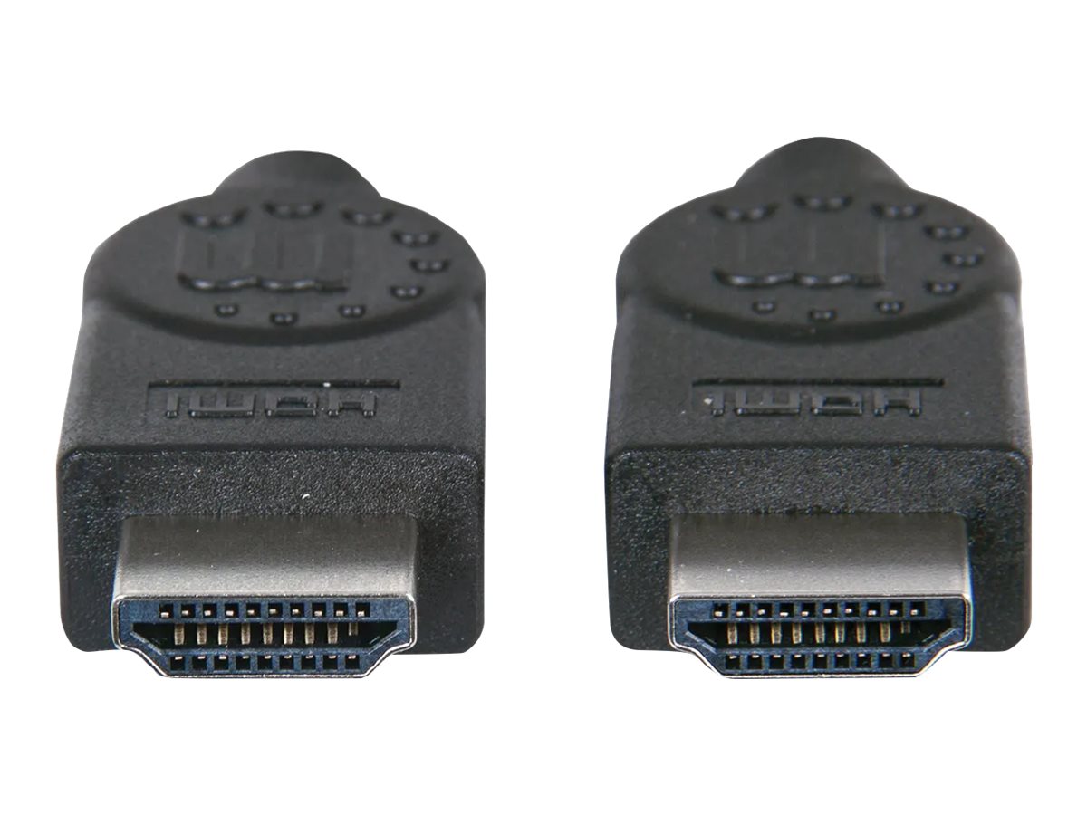 Manhattan HDMI Cable, 4K@30Hz (High Speed), 1m, Male to Male, Black, Ultra HD 4k x 2k, Fully Shielded, Gold Plated Contacts, Lifetime Warranty, Polybag HDMI-kabel 1m Sort