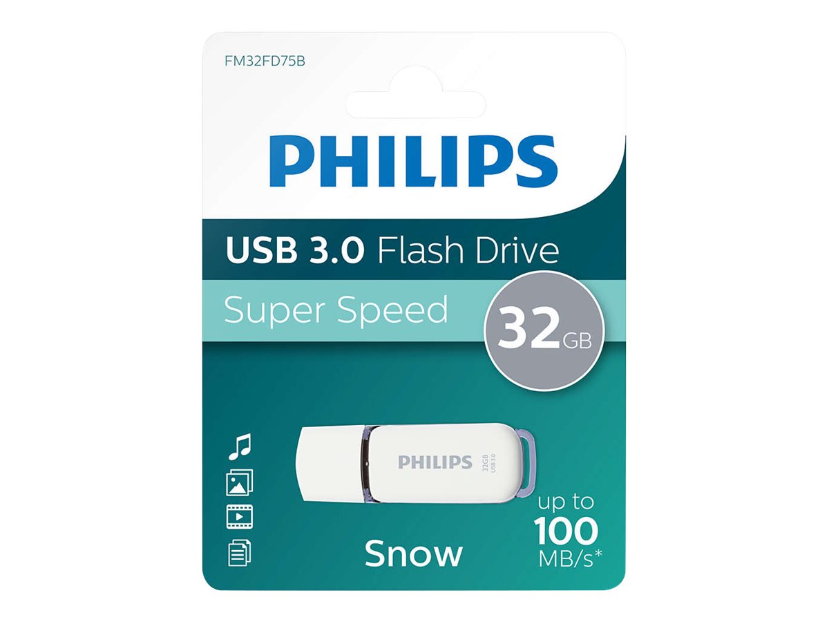 Philips FM32FD75B Snow edition 32GB USB 3.0 USB stick Hvid
