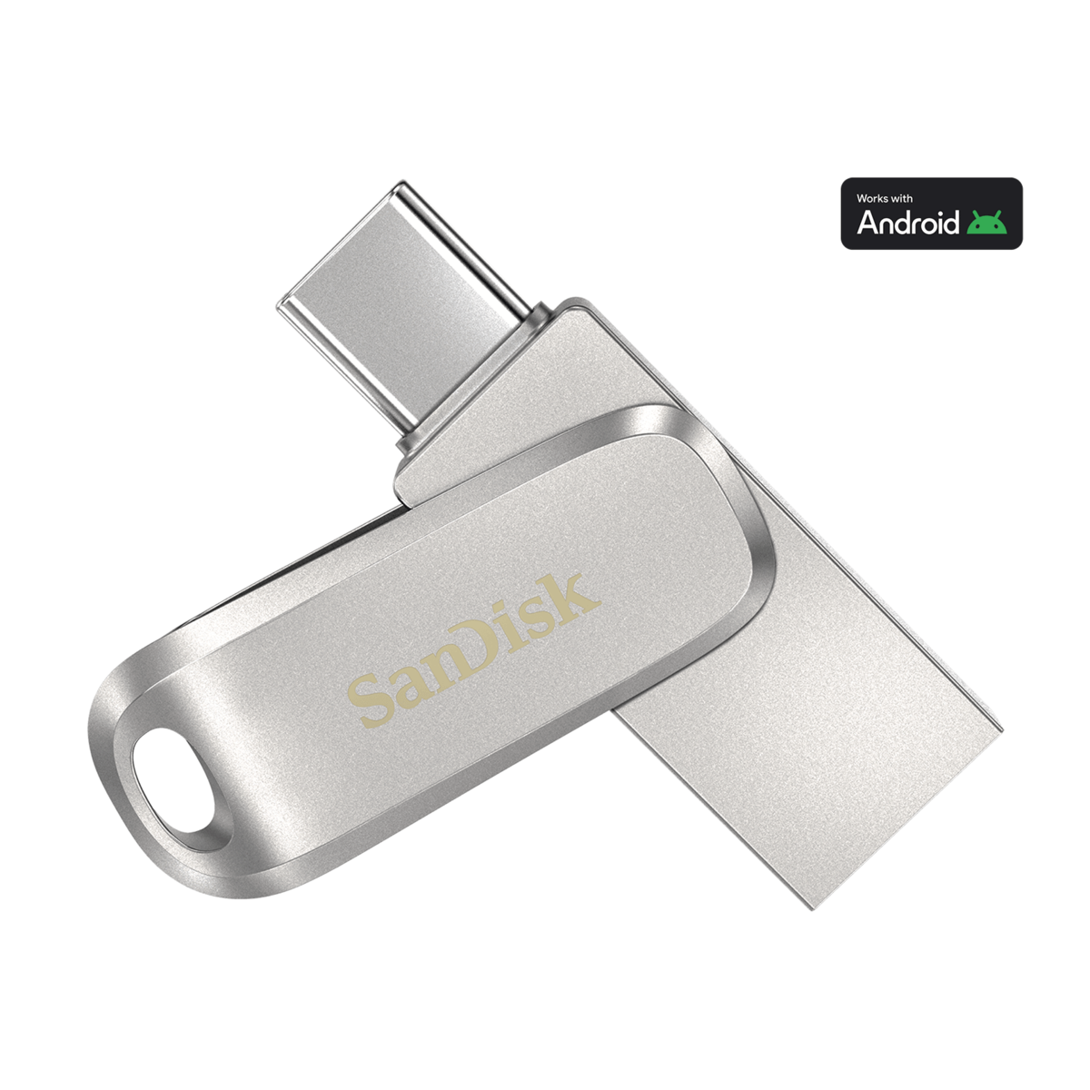 SanDisk Ultra Dual Drive Luxe 1TB USB 3.2 Gen 1 / USB-C USB stick Sølv