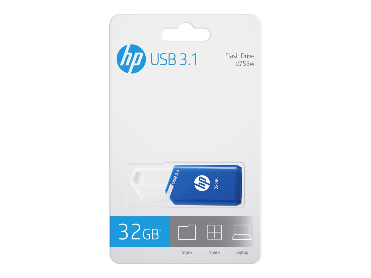 HP x755w 32GB USB 3.1 Blå Hvid