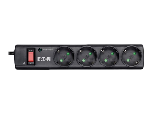 Eaton Protection Strip PS4D Strømstødsbeskytter 4-stik 10A Sort