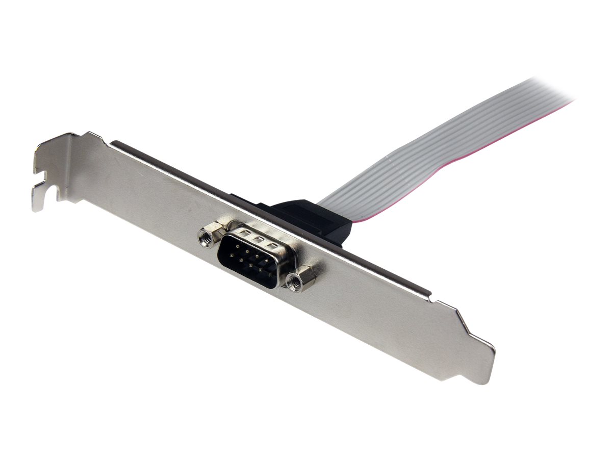 StarTech.com 16in (40cm) 9 Pin Serial Male to 10 Pin Motherboard Header Slot Plate - motherboard Serial Port Adapter (PLATE9M16) Seriel-panel 41cm Grå