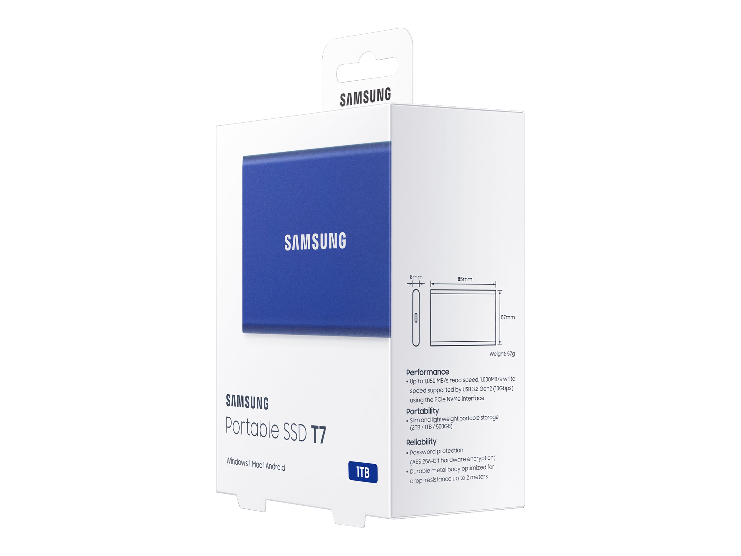 Samsung Portable SSD T7 SSD MU-PC1T0H 1TB USB 3.2 Gen 2