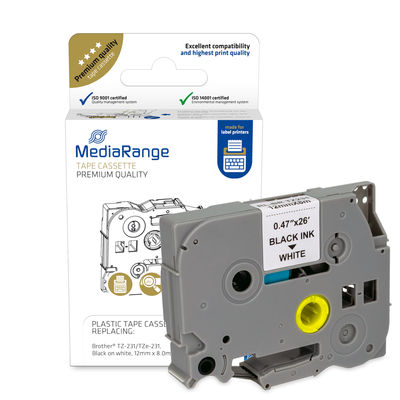 MediaRange Plastic tape cassette, for label printers using Brother TZ-231/TZe-231