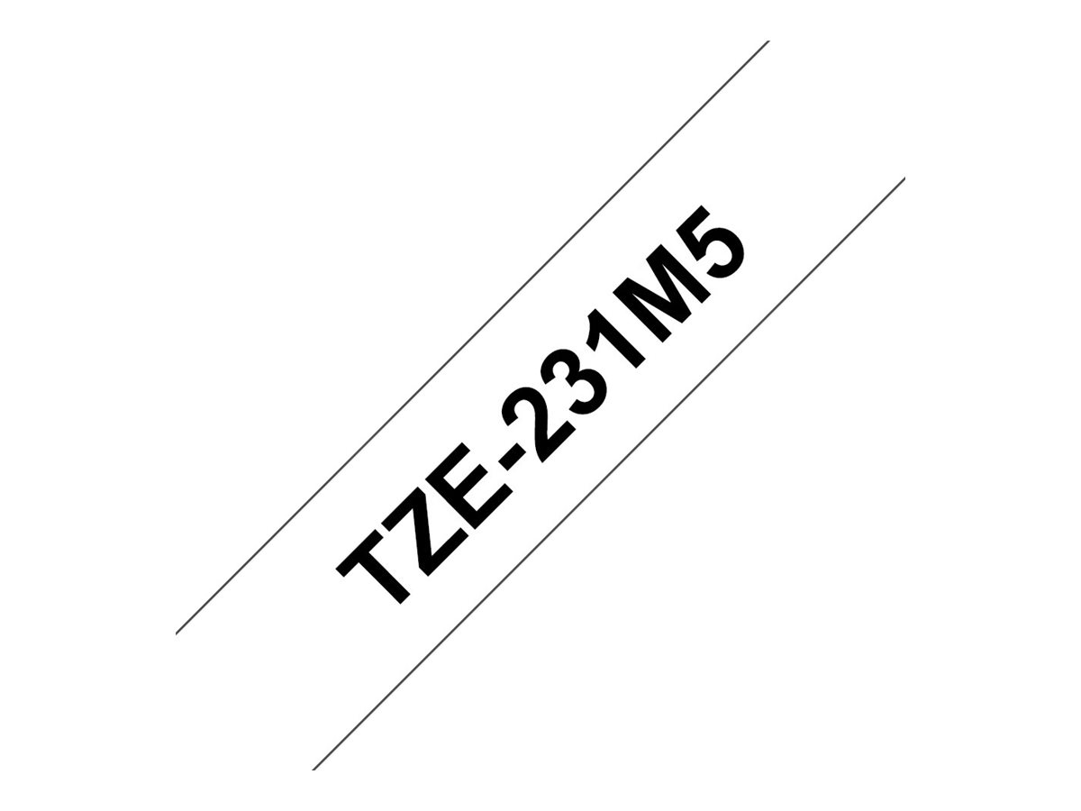 Brother TZe 231 Lamineret bånd (1,2 cm x 8 m) 1kassette(r)