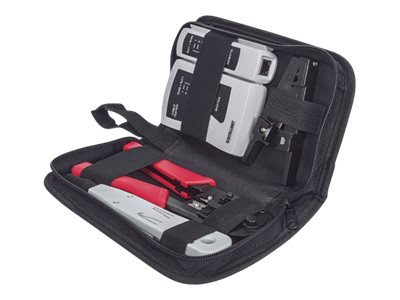 Intellinet 4-Piece Network Tool Kit, 4 Tool Network Kit Composed of LAN Tester, LSA punch down tool, Crimping Tool and Cut and Stripping tool