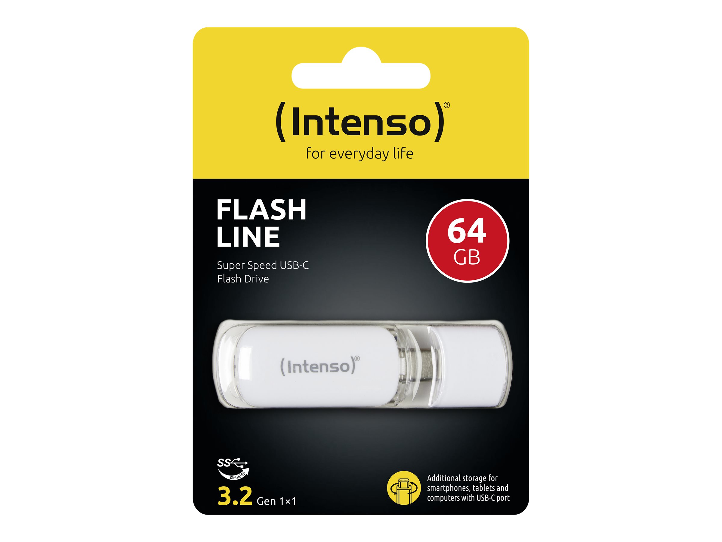 Intenso Flash Line 64GB USB-C 3.1 Gen 1 USB stick Hvid