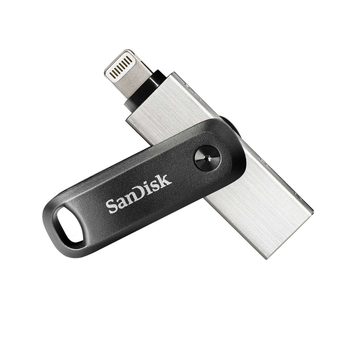 SanDisk iXpand Go 64GB USB 3.0 / Apple Lightning USB stick Sort Sølv