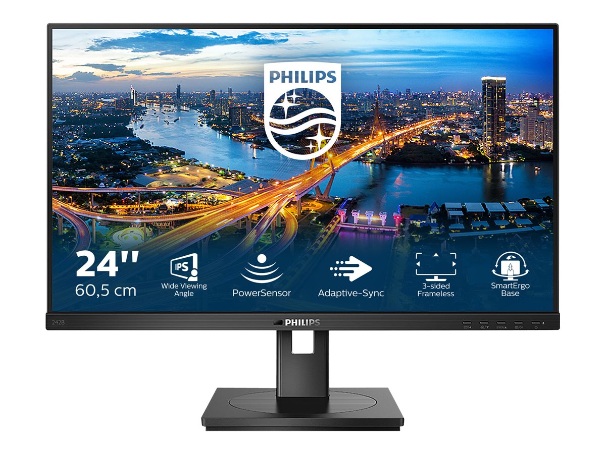 Philips B Line 242B1 24 IPS 1920 x 1080 (Full HD) DVI VGA (HD-15) HDMI DisplayPort 75Hz