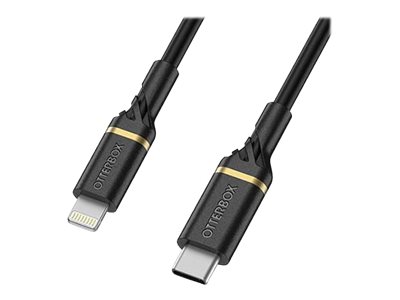 OtterBox Standard Lightning-kabel 1m Sort