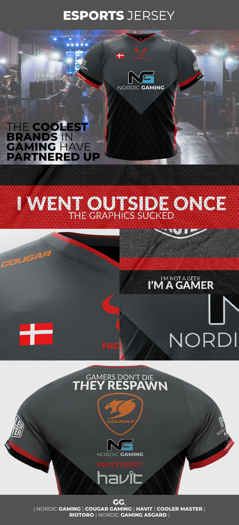 Gaming Jersey Grey DK L