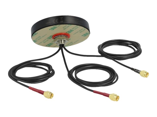 DeLOCK LTE MIMO Dual Band WLAN 802.11 ac/ax/a/h/b/g/n Antenna Antenne 1.63cm Sort