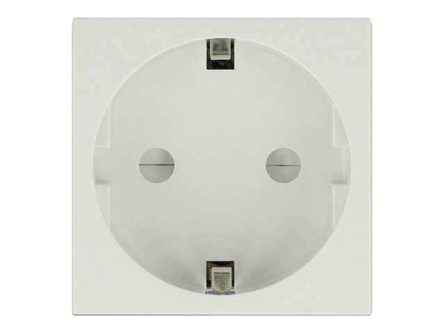 Delock Easy 45 - strømsokkel-outlet - 1 strømsokkel - hvid, RAL 9003 (pakke med 10)