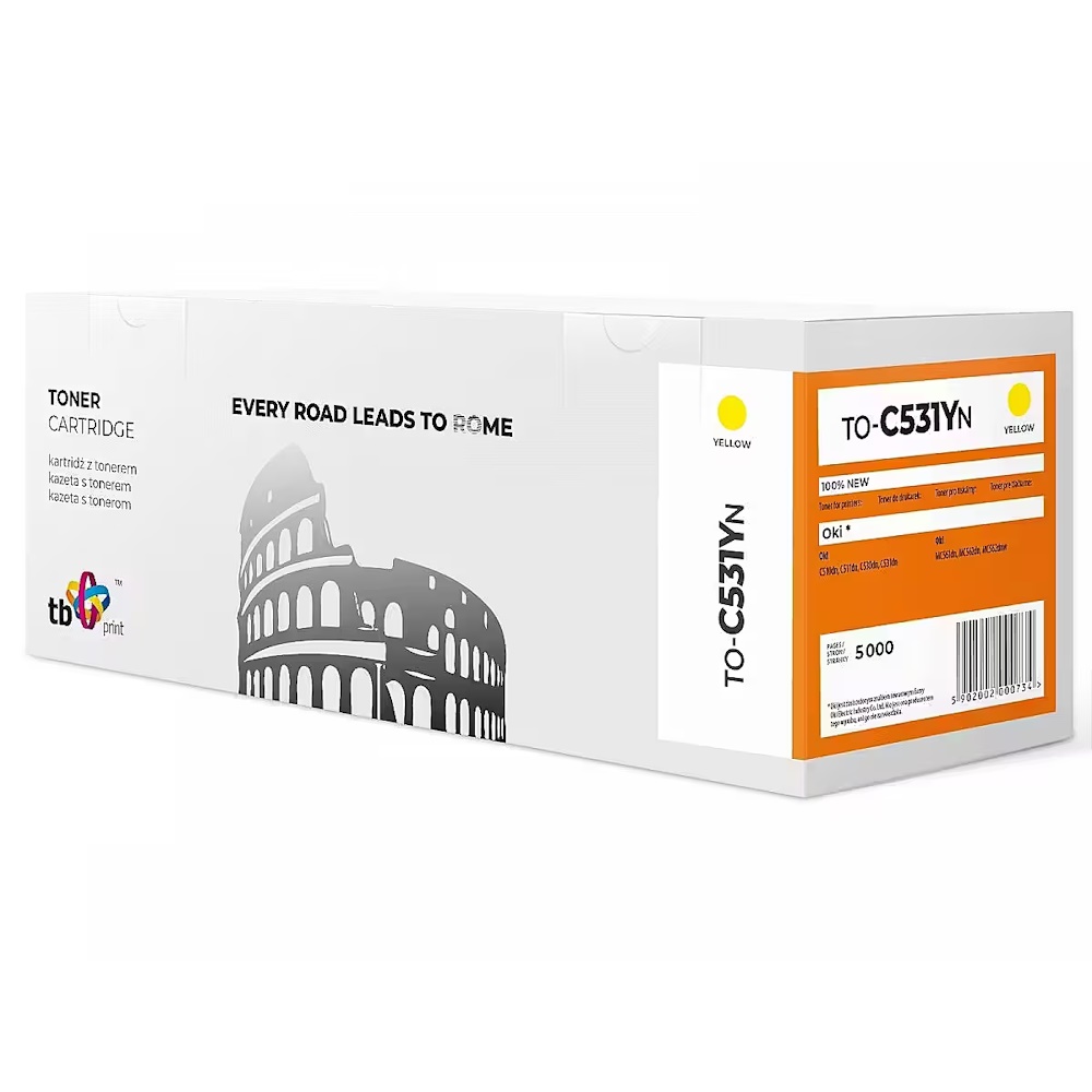 TB Print Gul 5000 sider Toner TO-C531Yn