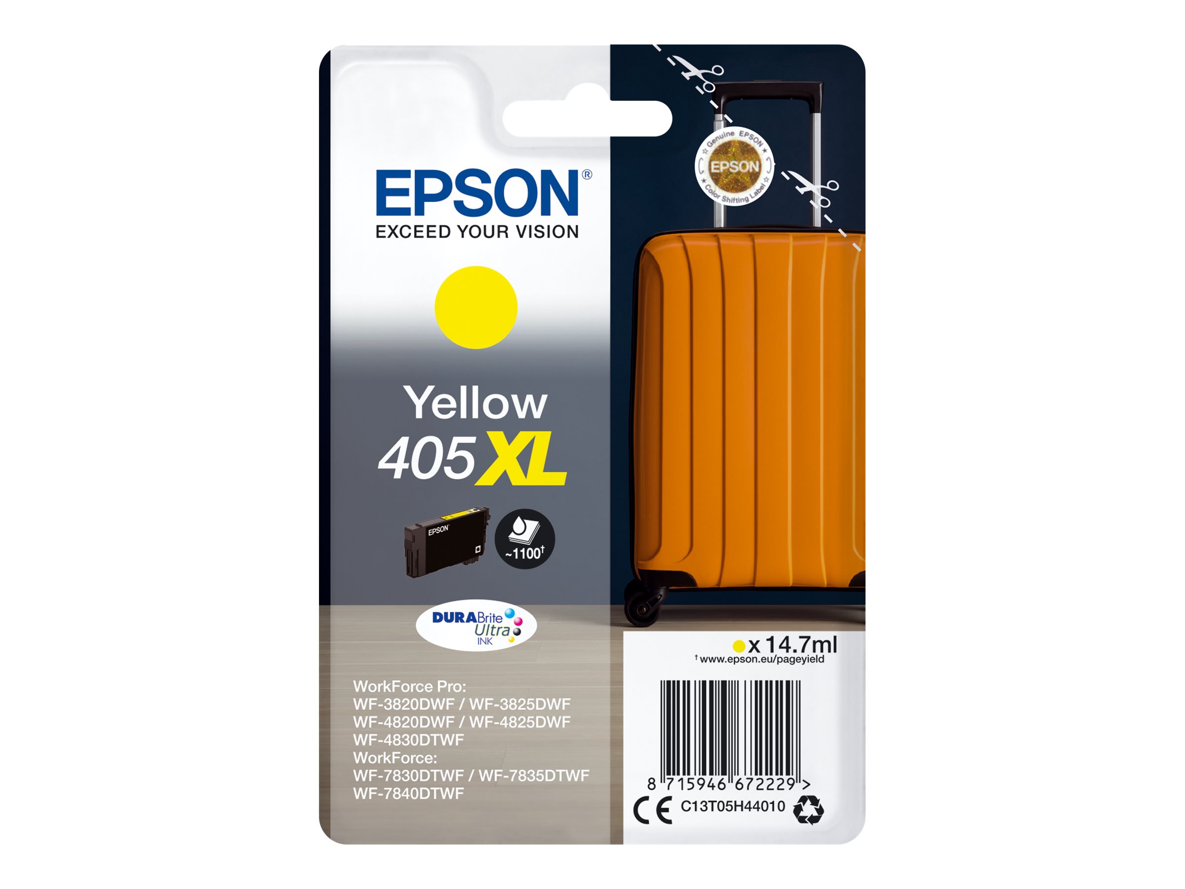 Epson 405XL Gul 1100 sider Blæk C13T05H44010
