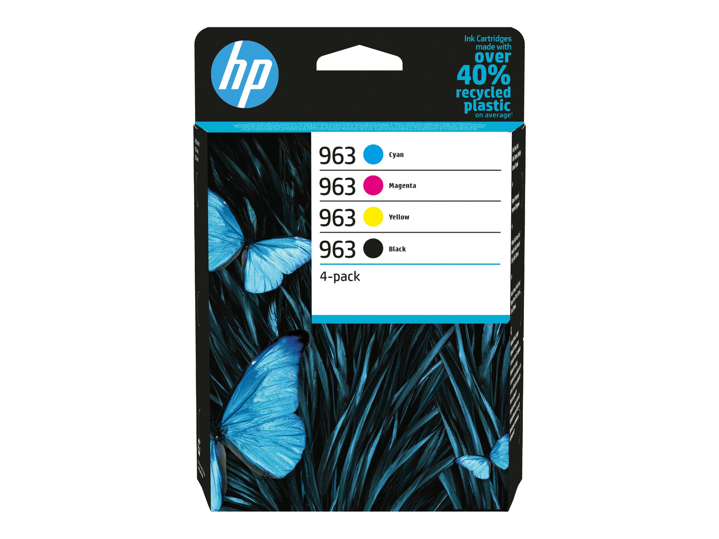 HP 963 Sort Gul Cyan Magenta Blæk 6ZC70AE#301