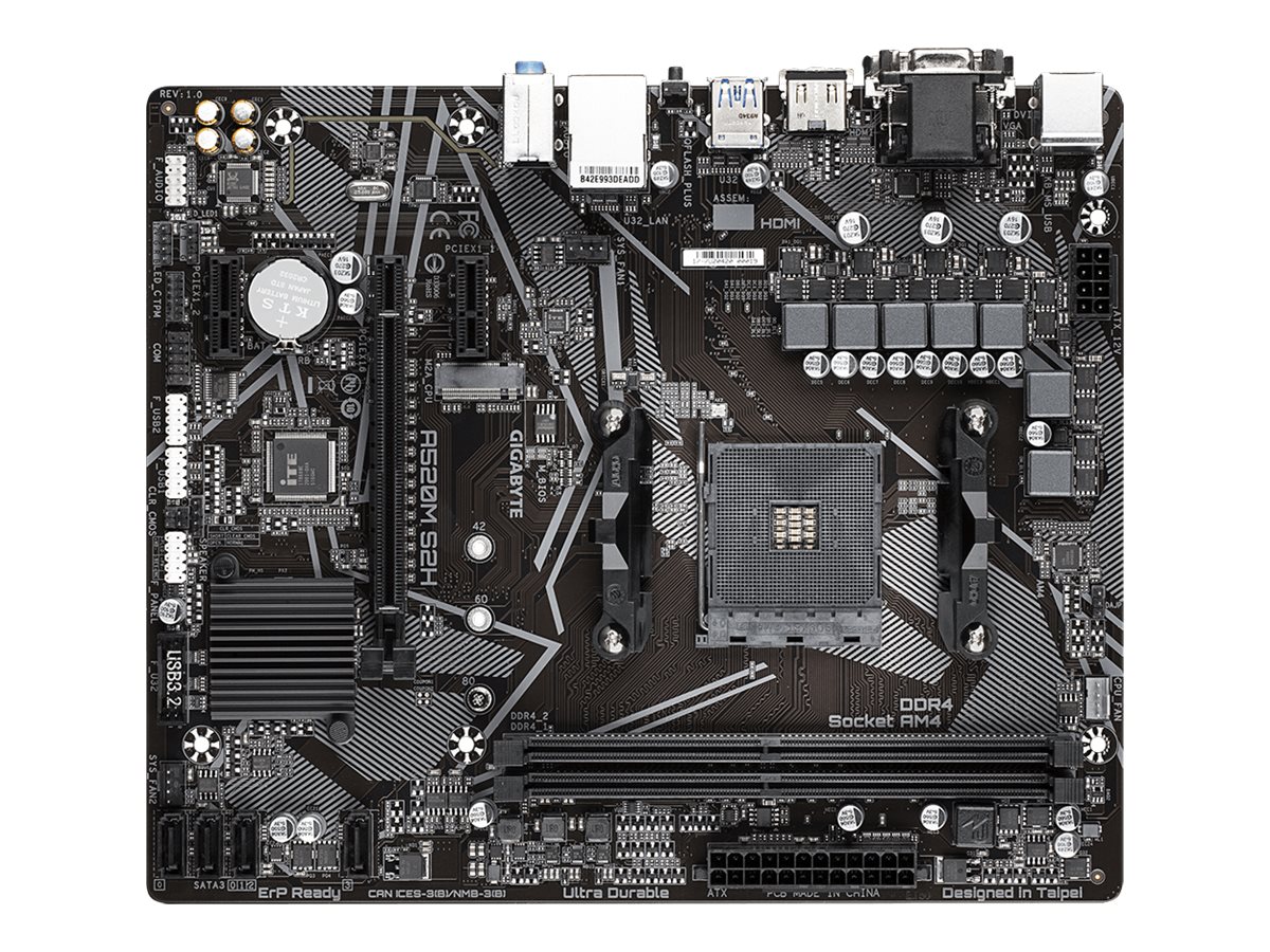 Gigabyte A520M S2H Micro-ATX AM4 AMD A520