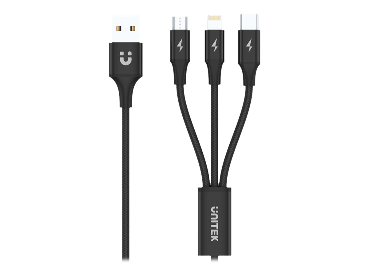 Unitek C14049BK Kun opladning Lightning-kabel 1.2m Sort