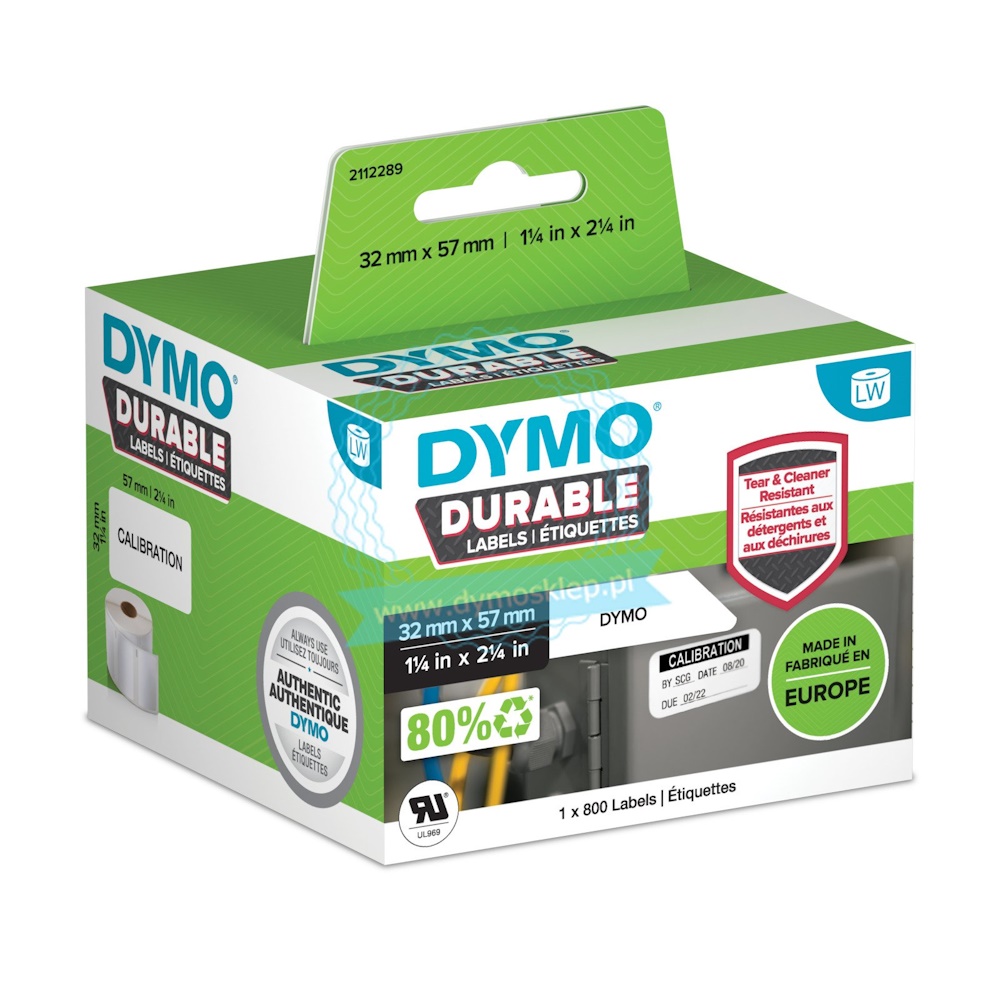 DYMO LabelWriter Durable etiketter 800 stk.