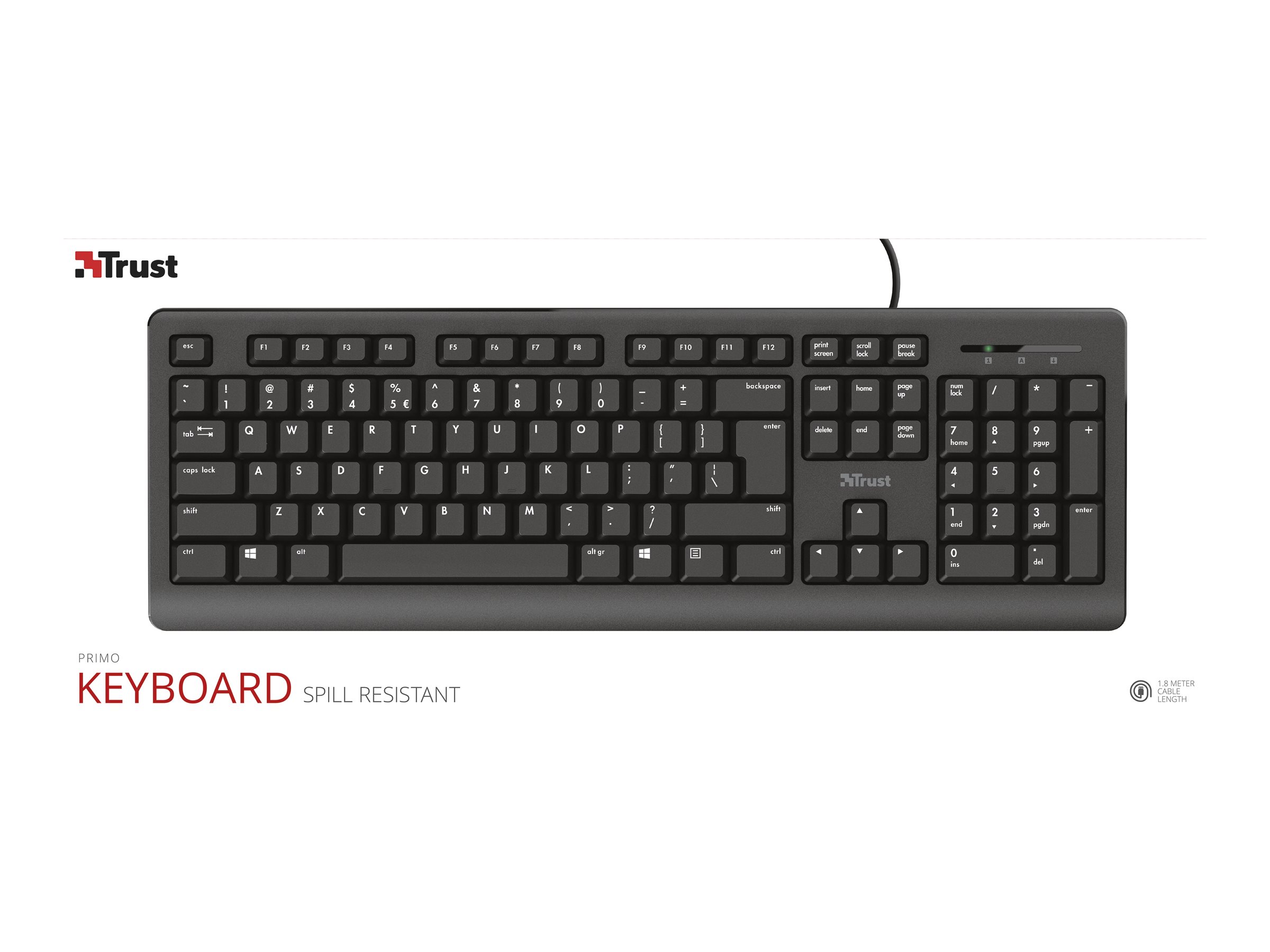 Trust Primo Tastatur Membran Kabling Holland