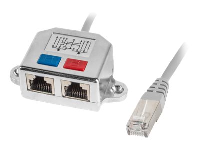 Lanberg Kabel med folie og kobberfletning (FTP) Netværk-splitter Sølv