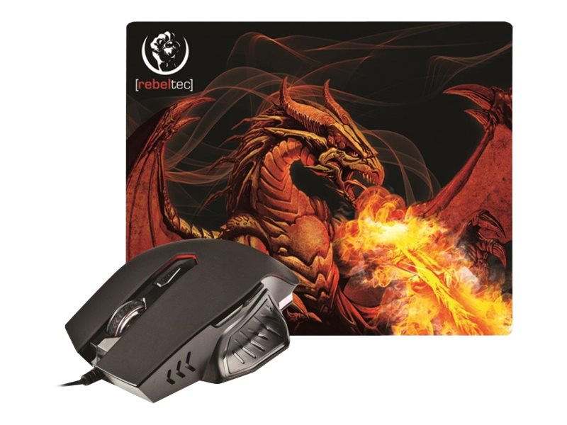 Rebeltec Red Dragon Optisk Kabling Sort