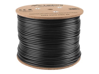 Lanberg CAT 6 Foldet uskærmet snoet par (F/UTP) 305m Bulkkabel Sort