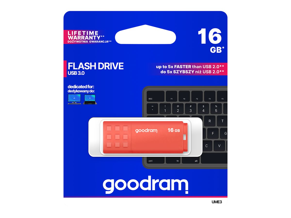 GOODRAM UME3 16GB USB 3.0 USB stick Orange