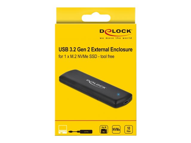 DeLOCK Ekstern Lagringspakning USB 3.2 (Gen 2) M.2 NVMe Card