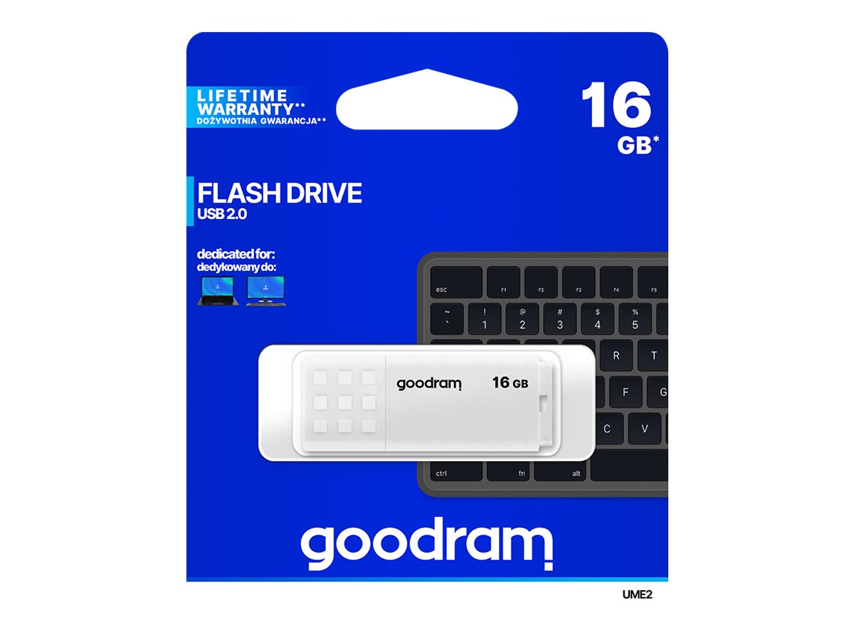 GOODRAM UME2 16GB USB 2.0 USB stick Hvid