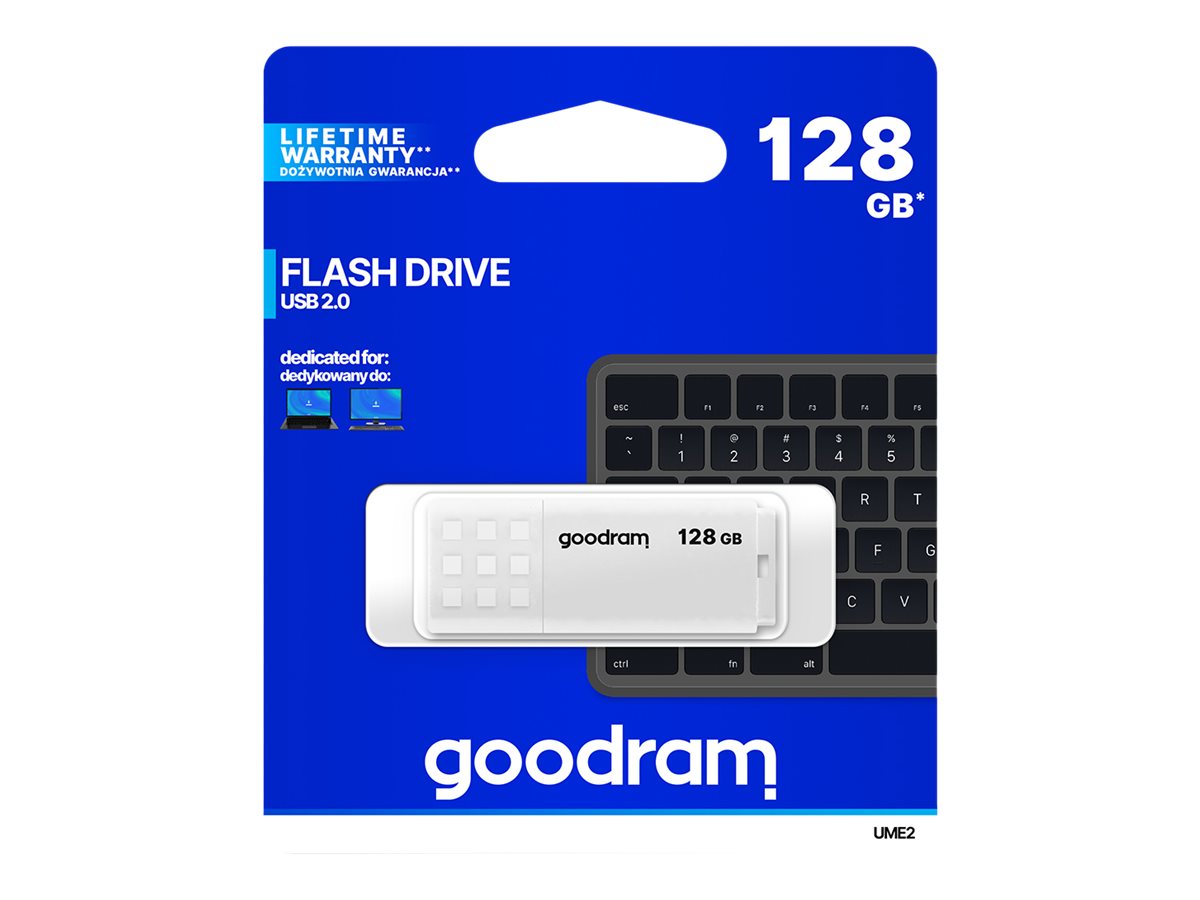 GOODRAM UME2 128GB USB 2.0 USB stick Hvid