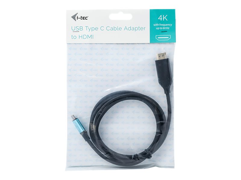 i-Tec Videokabel 2m Sort