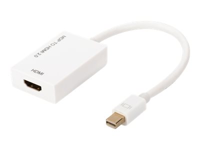 ASSMANN Videoadapter DisplayPort / HDMI 20cm Hvid
