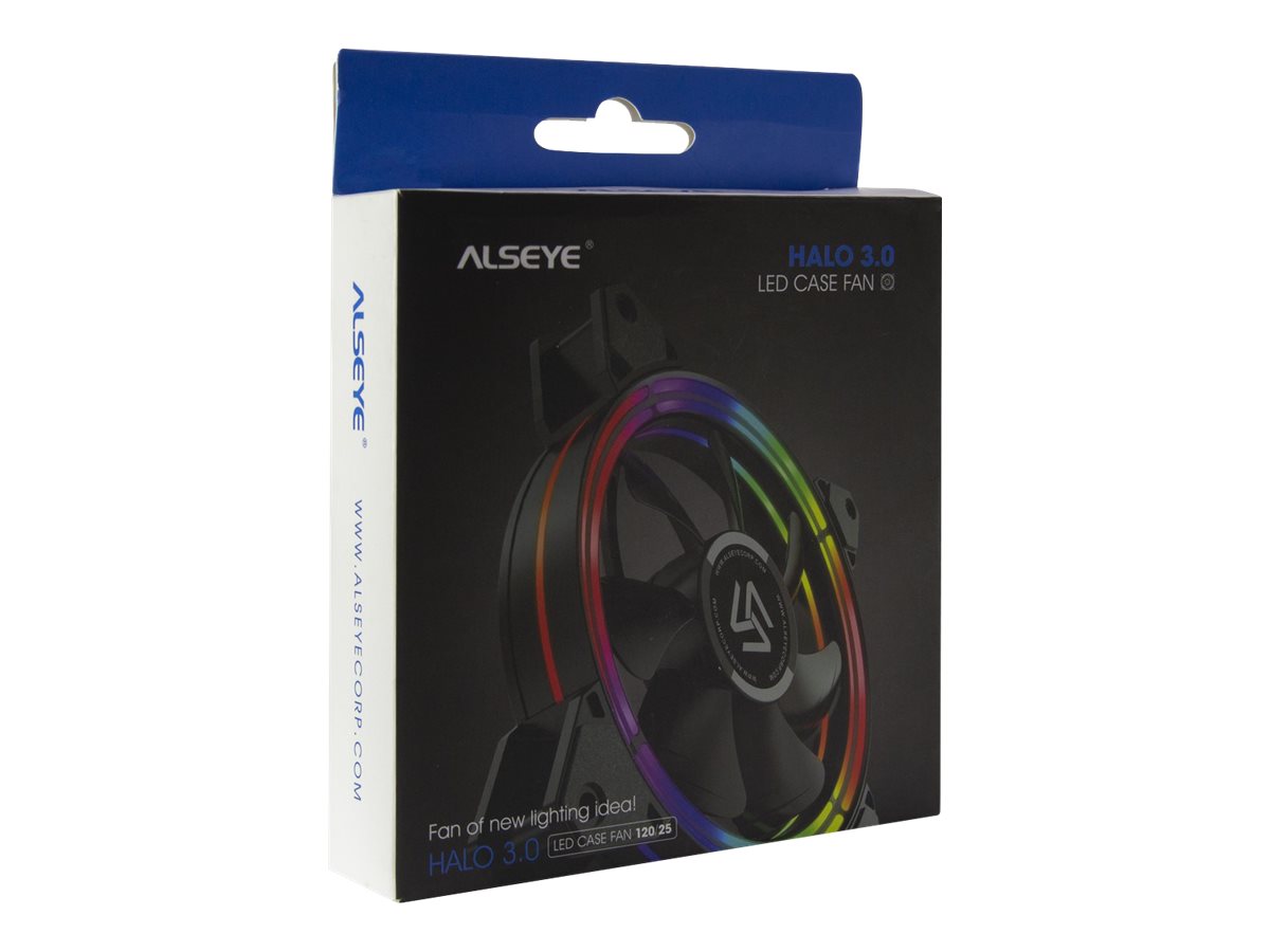 Inter-Tech ALSEYE Halo 3.0 Fan 1-pack Sort 120 mm