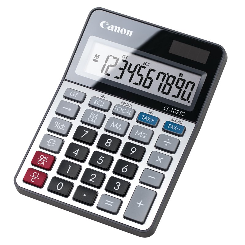 Canon LS-102 TC regnemaskine Desktop Basis Sort, Metallic
