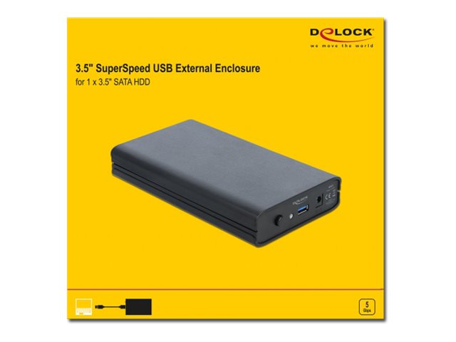 DeLOCK Ekstern Lagringspakning USB 3.1 (Gen 1) SATA 6Gb/s