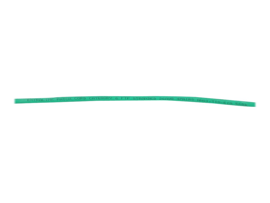 Extralink CAT 6 Foldet uskærmet snoet par (F/UTP) 1m Patchkabel Grøn