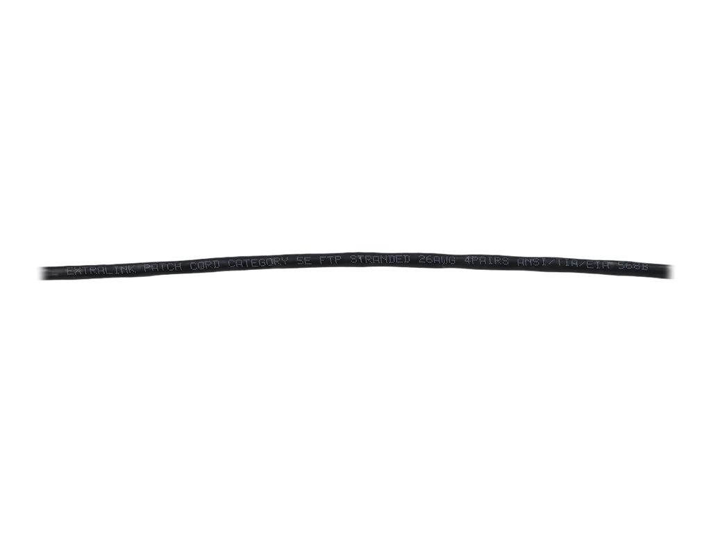 Extralink CAT 5e Foldet uskærmet snoet par (F/UTP) 2m Patchkabel Sort