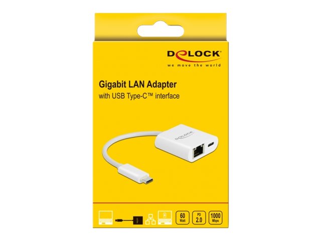 DeLock Netværksadapter USB-C 3.2 Gen 1 Kabling