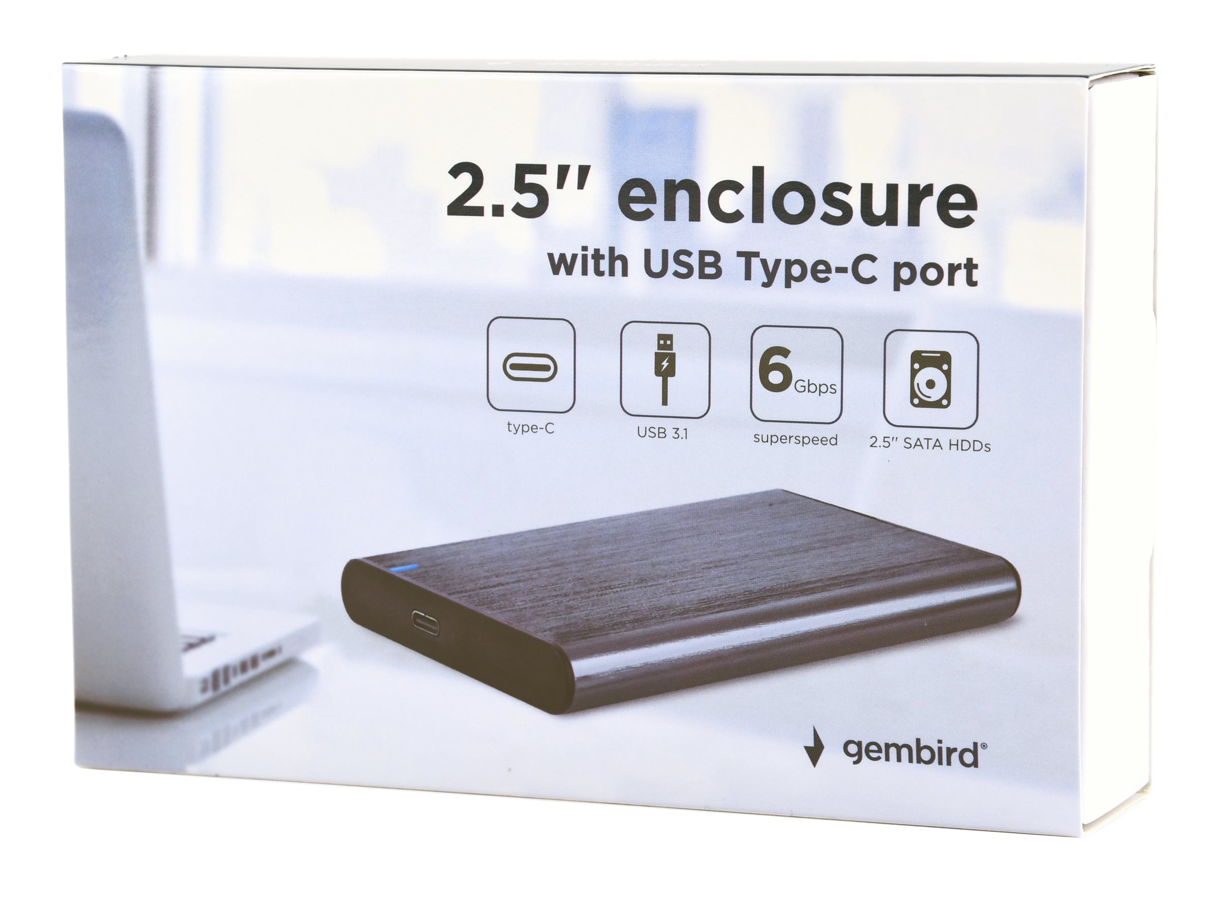 Gembird Ekstern Lagringspakning USB 3.1 (Gen 1) SATA 6Gb/s