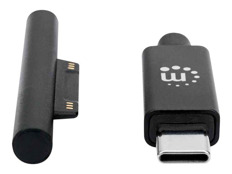 Manhattan USB-C to Surface Connect Cable, 1.8m, Male to Male. 15V/3A, Black, Lifetime Warranty, Polybag USB Type-C kabel 1.8m Sort