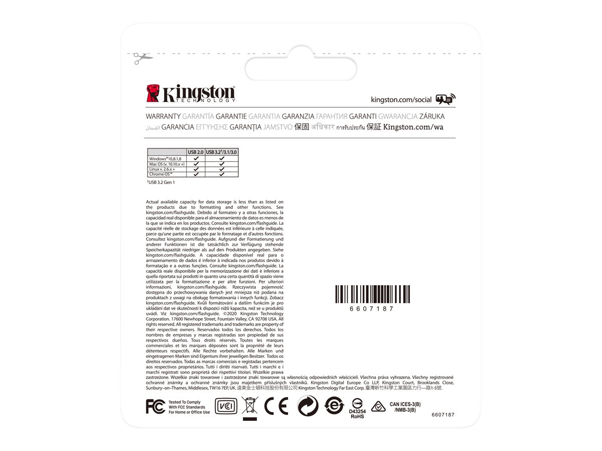 Kingston DataTraveler Kyson 256GB USB 3.2 Gen 1 USB stick Sølv